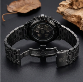Men’s Automatic Skeleton Watch (Black)
